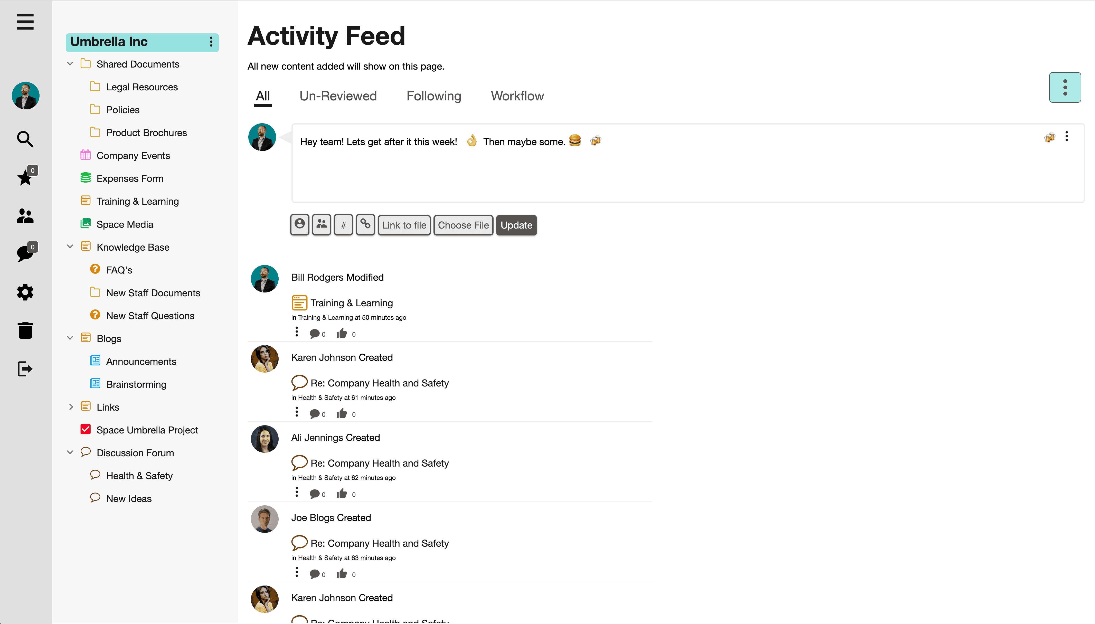 Team Activity Feeds